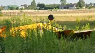 Awaryjne lądowanie awionetki pod Legionowem