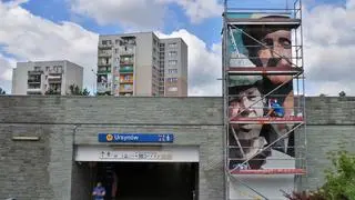 Mural z Karwowskim i Maliniakiem 