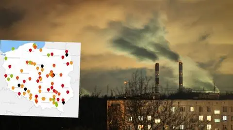 Smog dusi Polskę. Wiele czarnych punktów na mapie