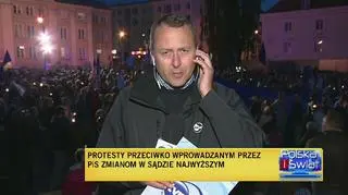 Protest na placu Krasińskich