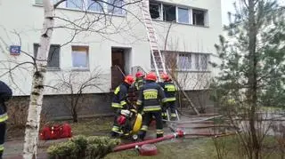 Akcja straży pożarnej przy ul. Potockiej