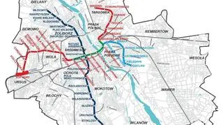 Schemat podziemnej kolejki w Warszawie