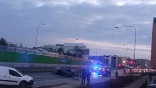 Wypadek na skrzyżowaniu Poleczki i Chodzonego