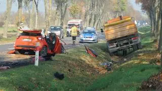 Poważny wypadek na dk 61