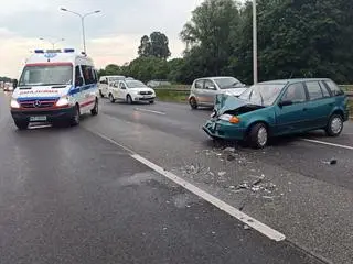 Zderzenie czterech aut na Wisłostradzie