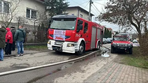 Pożar szeregowca w Markach. Strażacy znaleźli ciało