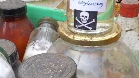 Niebezpieczne chemikalia na posesji w Falenicy