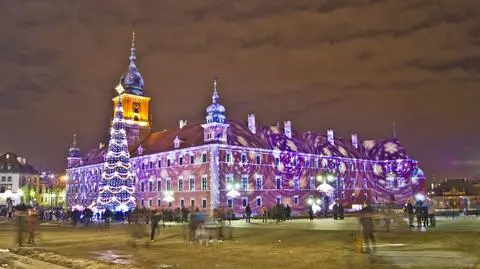 Bajkowa Warszawa nocą