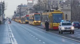 Wstrzymano ruch tramwajowy 