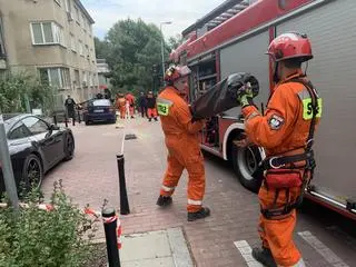 Wypadek przy ocieplaniu budynku przy Belgijskiej