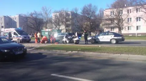 Wypadek na Gagarina. "Motocyklista potrącił pieszego"