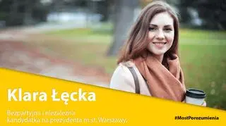 Klara Łęcka, wykreowana kandydatka na prezydenta