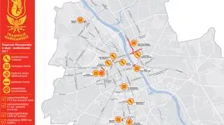 Mapa inwestycji tramwajowych w 2017 roku