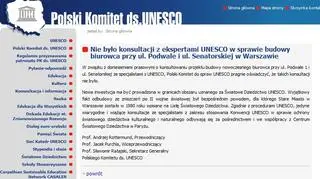 Oświadczenie na stronie UNESCO