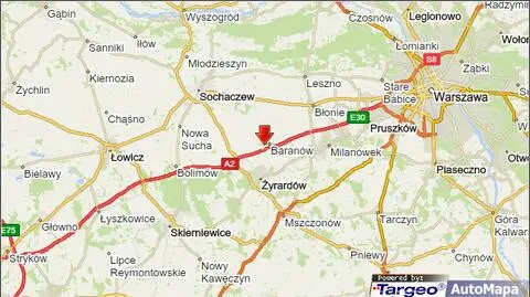 Zderzenie na A2, trzy osoby ranne