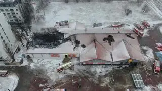 Pożar supermarketu na Bielanach