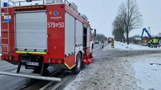 Wypadek w Skarżynie