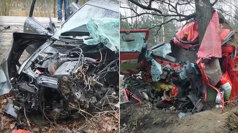 Audi zderzyło się z wywrotką. Śmiertelny wypadek w Markach