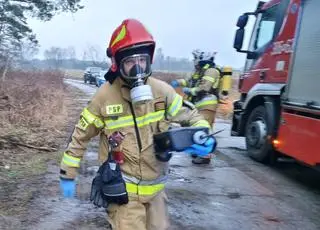 Akcja strażaków w miejscowości Całowanie 