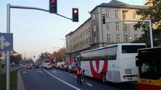 Znów korek na dojeździe do Targowej