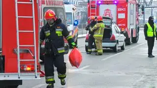 Pożar samochodu na Grochowskiej