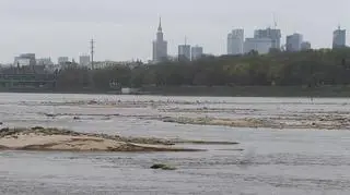 Niski poziom wody w Wiśle