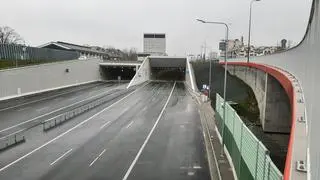 Tunel POW od strony Rosoła w weekend przed otwarciem