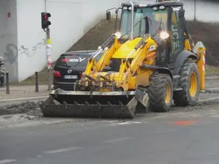 Ciężarówka zgubiła towar