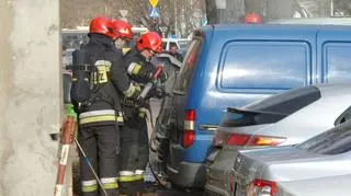 Pożar samochodu na Mokotowie