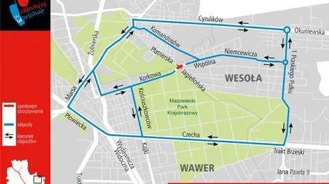 Budują rondo w Wesołej. Trzy dni utrudnień