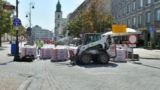 Remont na Krakowskim Przedmieściu