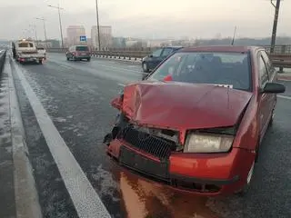 Zderzenie na Trasie Łazienkowskiej