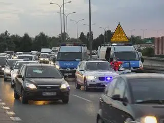 Potrącenie pieszego na Trasie Siekierkowskiej