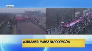 Narodowcy na błoniach stadionu