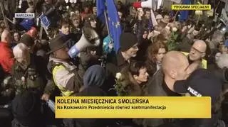 Na Krakowskim Przedmieściu byli kontrmanifestanci