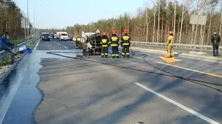 Pożar auta na Żołnierskiej