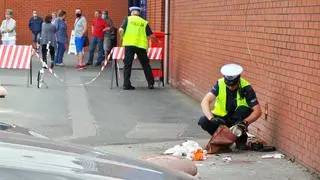 Potrącenie na terenie centrum handlowego