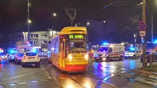 Zderzenie tramwajów na rondzie Waszyngtona