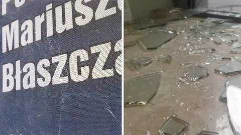 Cegłówką w siedzibę PiS