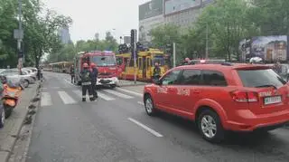 Pożar tramwaju na Wolskiej