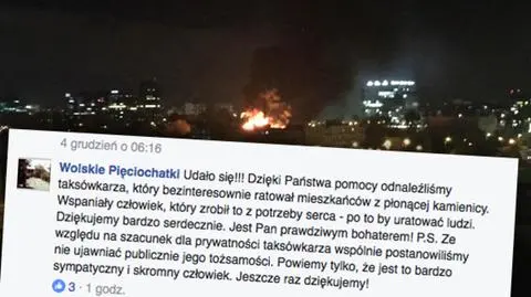 "Ratował mieszkańców z płonącej kamienicy". Szukali go miesiąc