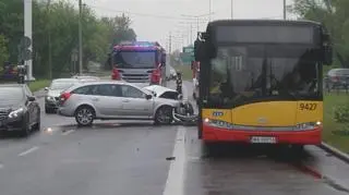 Zderzenie trzech pojazdów