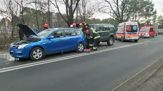 Zderzenie czterech samochodów na Patriotów