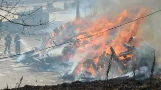 Pożar przy cmentarzu cholerycznym