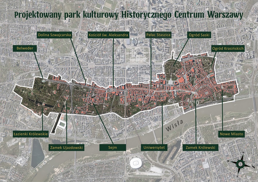 Projektowany park kulturowy Historycznego Centrum Warszawy 