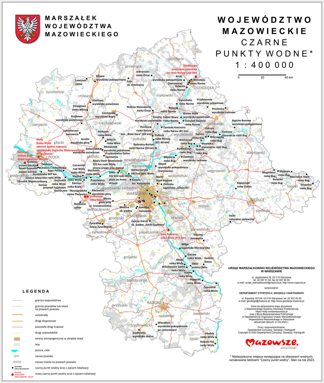 Czarne punkty wodne na Mazowszu