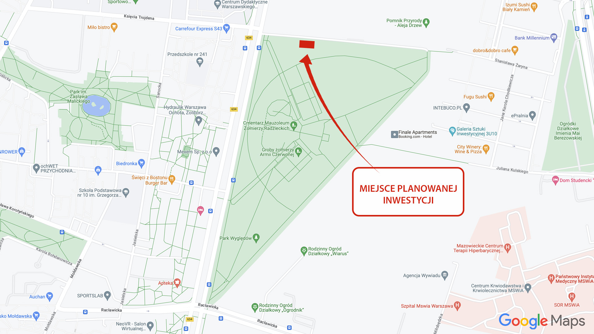 Na obrzeżach Cmentarza Mauzoleum Żołnierzy Radzieckich miała powstać inwestycja mieszkaniowa