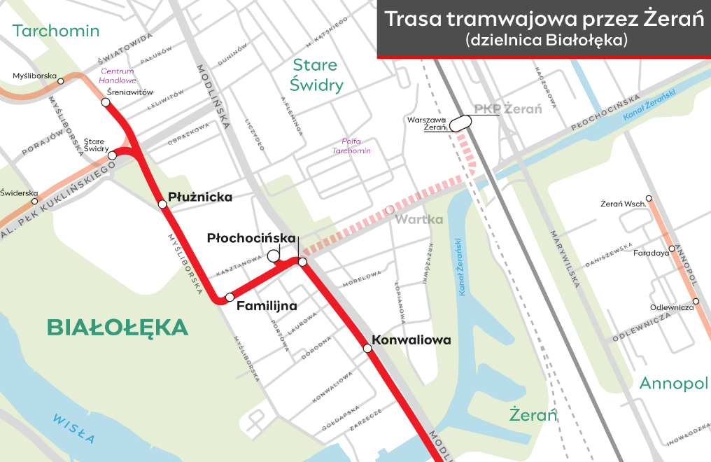 Trasa tramwajowa przez Żerań