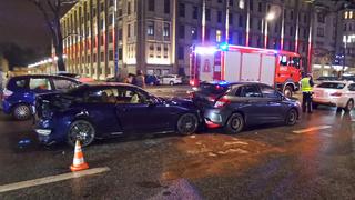Zderzenie aut w Alejach Jerozolimskich