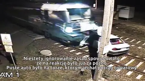 Wypadek na przejeździe kolejowym w Kluczborku